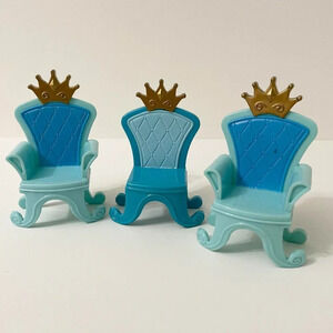 Fisher Price Little People Kingdom Castle Prince Chairs  Royal Throne Lot of 3